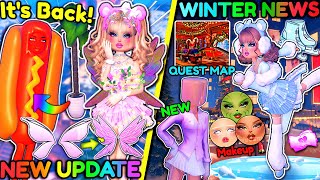 NEW UPDATE Hot Dog IS BACK amp NEW MAP  CHRISTMAS NEWS Winter QUEST amp ITEMS  Dress to Impress [upl. by Upali]