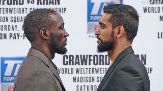 Terence Crawford vs Amir Khan  OFFICIAL FACE OFF  NYC  Top Rank Boxing [upl. by Antonetta]