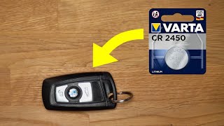 Autoschlüssel Batterie wechseln  BMW 3er Schlüsselbatterie Keyless Go selbst tauschen  deutsch [upl. by Arukas]