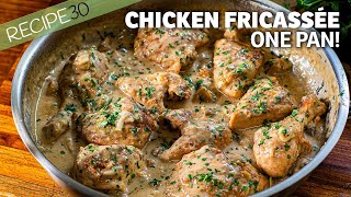 One Pan Chicken Fricassée a French Chicken Stew [upl. by Anomahs]