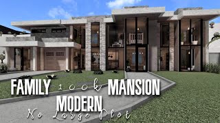 Modern Family Mansion 100k Roblox Bloxburg  No Large Plot [upl. by Acireit]