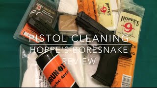 Pistol MampP 9 Cleaning  Hoppes Bore Snake Review [upl. by Elleined]