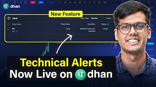 Introducing Technical Alerts on Dhan TradingView Chart  Never Miss Out On A Trade  Dhan [upl. by Ruiz]