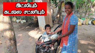 மல்லிகை பூ இட்லியும் கடலை சட்னியும் 🍭🍚  Selva Vlogs [upl. by Schnur]