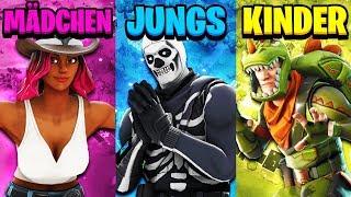 KINDER vs MÄDCHEN vs JUNGS  Fortnite LACHFLASH [upl. by Wilonah763]