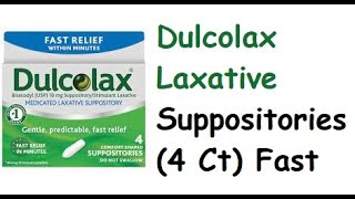 Dulcolax Laxative Suppositories 4 Ct Fast [upl. by Anaujik]