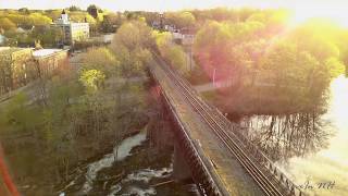 Mavic Flight Boston amp Maine Railroad Trestle Rollinsford New Hampshire and South Berwick Maine [upl. by Esorylime]