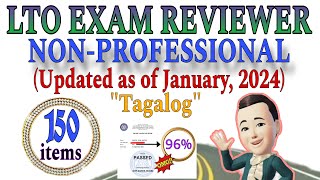 LTO EXAM REVIEWER FOR NONPROFESSIONAL TAGALOG UPDATED AS OF JANUARY 2024 [upl. by Westlund839]