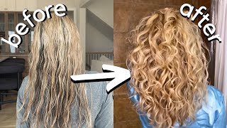 HOW TO DIFFUSE WAVY HAIR more volume amp definition [upl. by Yttig625]