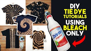 DIY Tie Dye using Bleach Only for Black Shirt Pinoy Version [upl. by Aggappora]