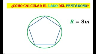 ¿Cómo calcular el LADO del PENTÁGONO inscrito [upl. by Gleich]