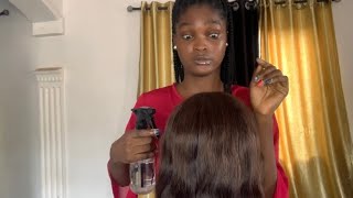 ASMR✨Roleplay rude hairdresser styling customer’s wig with gum cracking sound [upl. by Bouley]