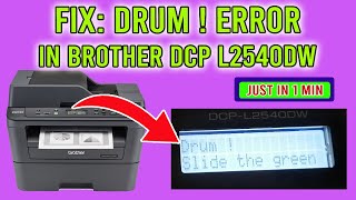 Drum  Slide the green tab on Drum Unit Fix in brother printer [upl. by Ahseela]