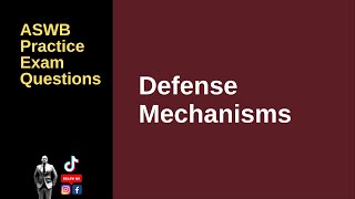 The Truth About Defense Mechanisms LMSW LCSW LSW Exam Practice Questions [upl. by Kinsler812]