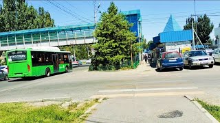 Bishkek 4k🇰🇬 walking tour 3D downtown Street view 7 April street Kyrgyzstan vlog Natures beauty [upl. by Hesta]