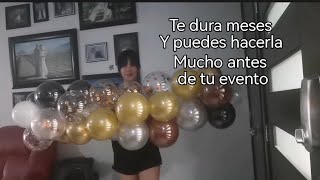 Como hacer una Guirnalda de globos que dura meses preparativosdefiesta decoracionconglobos [upl. by Meuser]