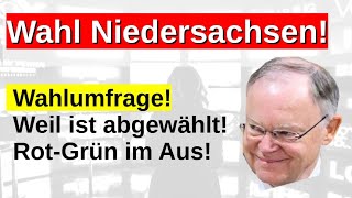 Wahl Niedersachsen abgewählt Sonntagsfrage Wahlumfrage Prognose Hochrechnung AfD stärkste Gewinne [upl. by Beattie]