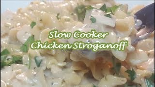 SLOW COOKER CHICKEN STROGANOFF [upl. by Assilaj608]