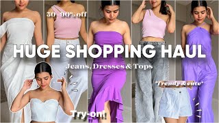 Huge Clothing Haul 2024  Bottoms Dresses Tops  Cute amp trendy outfits haul  Mishti Pandey [upl. by Rudwik839]