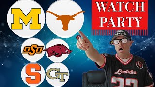 LIVE TEXAS LONGHORNS VS MICHIGAN WOLVERINES GA TECH VS SYRACUSE ARKANSAS VS OK ST WATCH PARTY [upl. by Anerbas353]