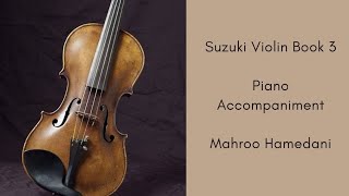 Suzuki violin book 3 piano accompaniment Minuet by C Petzold [upl. by Marl825]