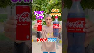 Bottle Coca Cola VS Can Coca Cola  Drop Test Challenge 🤷🏻‍♂️🤔 youtubeshorts [upl. by Maite]