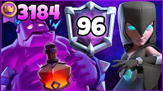 3184🥇 with Elixir Golem Deck [upl. by Ocsecnarf]