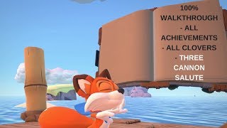 Super Luckys Tale  Gillys Island  100 Walkthrough  All Achievements Three Cannon Salute [upl. by Haswell]