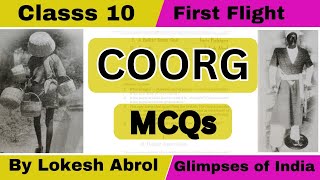 Coorg MCQs Class 10 Part 1  Glimpses of India  Assamese explanation  HSLC 2025 [upl. by Coshow]