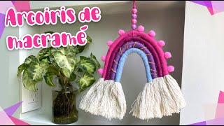 Arcoíris 🌈 con estambres Macrame ChuladasCreativas Macrame [upl. by Hubsher500]