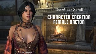 FEMALE BRETON CHARACTER CREATION  SIREN NECRO HEALER  THE ELDER SCROLLS ONLINE [upl. by Vinita77]