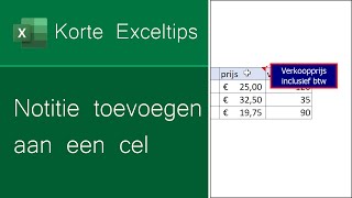 Notitie toevoegen aan een cel [upl. by Halilak]