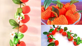 MANDARINAS TEJIDAS A CROCHET🍊 COLGANTES Y EN FRUTERO [upl. by Aner]