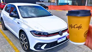 INDO TOMAR CAFÉ EM UM 150HP POLO GTS 2023 COM DIFUSOR DE ESCAPE ESPORTIVO POV [upl. by Ahsatsan211]