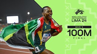 🇿🇦s Bayanda Walaza storms to 100m world U20 title  World Athletics U20 Championships Lima 2024 [upl. by Acined440]