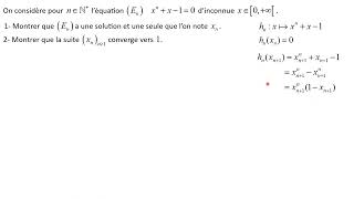 Part 1 Convergence dune suite implicite [upl. by Damales]