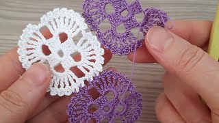 Carpetas tejidas a crochet con motivos cuadrados muy simples y rápidos de tejer [upl. by Lewap729]