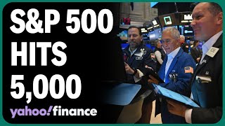 SampP 500 touches 5000 briefly Heres where markets could be headed [upl. by Ahtnicaj269]