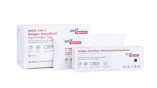 Selfdiagnostics Deutschland GmbH SARSCoV2 Rapid Antigen Test Nasal Saliva Instructional Video [upl. by Llerol]