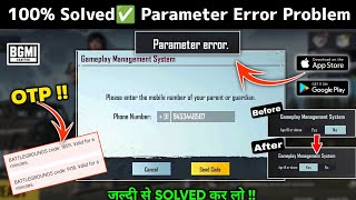 How To Solve Parameter Error Problem in Bgmi  Bgmi Parameter Error Problam सही कैसे करे [upl. by Durston]