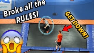 BREAKING ALL THE RULES AT SKYZONE MADE US LEAVE [upl. by Ylen]