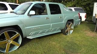 Rocs Chevy Avalanche with the quotGold Packagequot 30quot Gold Dub Ballers WhipPaparazzi [upl. by Carol]