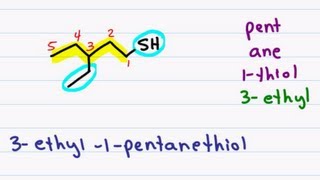 Naming Thiols ie Sulfur Alcohols [upl. by Ajroj]