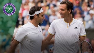 Roger Federer v Tomas Berdych highlights  Wimbledon 2017 semifinal [upl. by Pedersen]