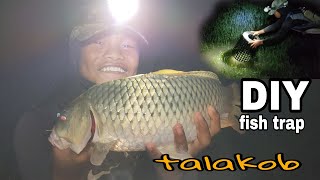 DIY FISH TRAP  nasira Ang ginawa naming Talakob sa malalaking karpa [upl. by Aikimat]