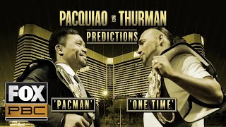 Pro Fighters make their predictions on the upcoming Pacquiao vs Thurman fight  INSIDE PBC BOXING [upl. by Nosnaj287]