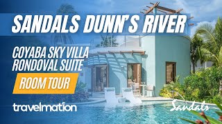 Sandals Dunns River Coyaba Sky Villa Swimup Rondoval Butler Suite w Private Pool Room Tour [upl. by Vena]