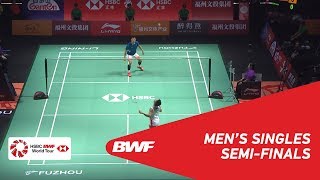 SF  MS  Kento MOMOTA JPN 1 vs CHEN Long CHN 6  BWF 2018 [upl. by Kennith]