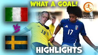 Italy v Sweden  U17 Euro Championship  Highlights 27052024 [upl. by Irra]