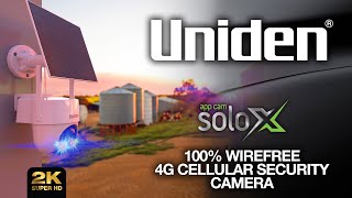 Uniden  App Cam SOLO X2K 4G PT  Cellular Security Camera [upl. by Maice]